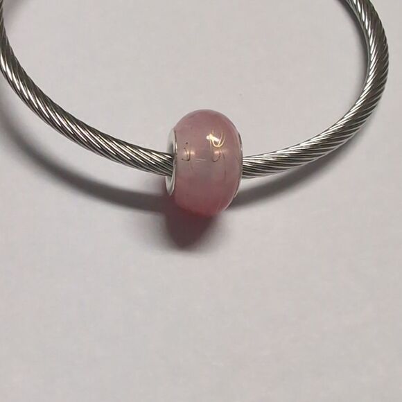 Red Drizzled with Gold Charm for Pandora‎ Style Bracelet - Picture 2 of 5